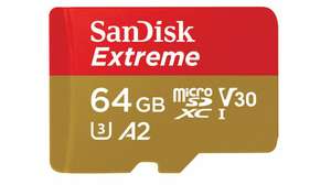 Карта памяти MicroSDXC SanDisk 64GB Class10 c адаптером V30 UHS-I U3