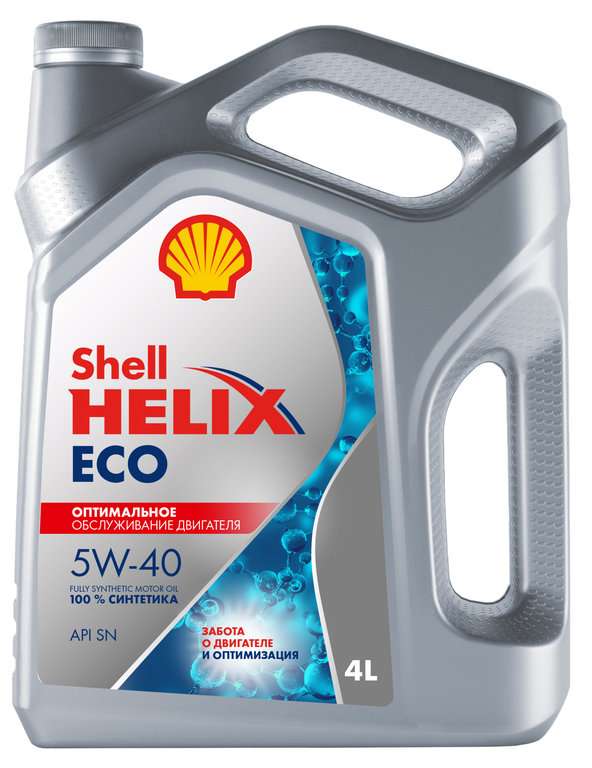 Моторное масло Shell Helix ECO 5W-40 Синтетическое, 4 л