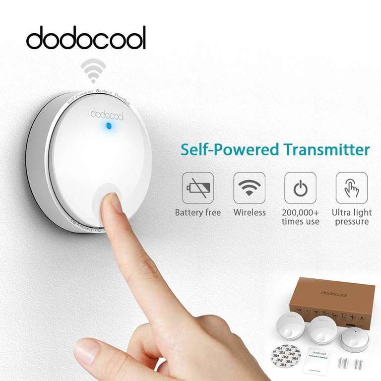 Беспроводной дверной звонок Dodocool Wireless Doorbell (3 в 1)