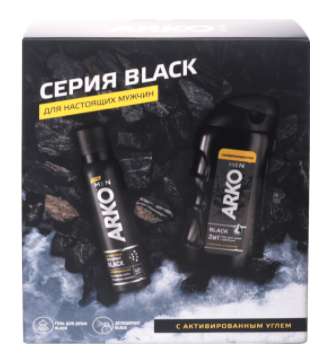[Наро-Фоминск] Подарочный набор ARKO Black Гель для душа, 260мл + Дезодорант, 150мл
