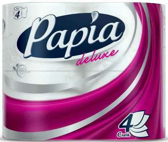 [Владикавказ] Туалетная бумага Papia Deluxe 4 сл. 4 шт.