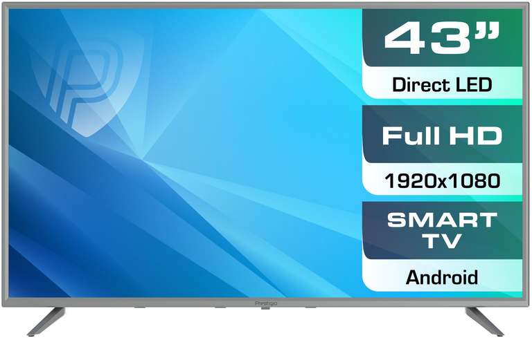 Телевизор Prestigio 43", Full HD, Smart TV