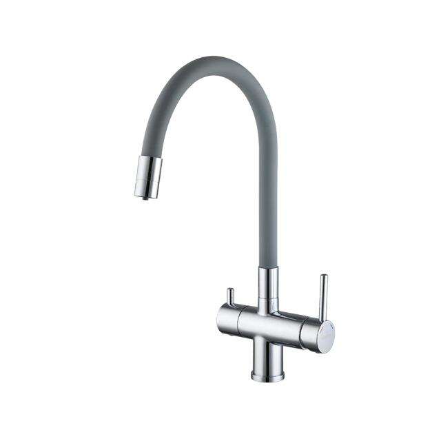 Смеситель для кухни с гибким изливом Gappo G4398-30 и G4398-36 (черный)