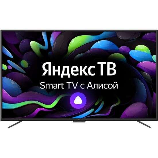 75" Телевизор Leff 75U520S LED (2021) на платформе Яндекс.ТВ, черный