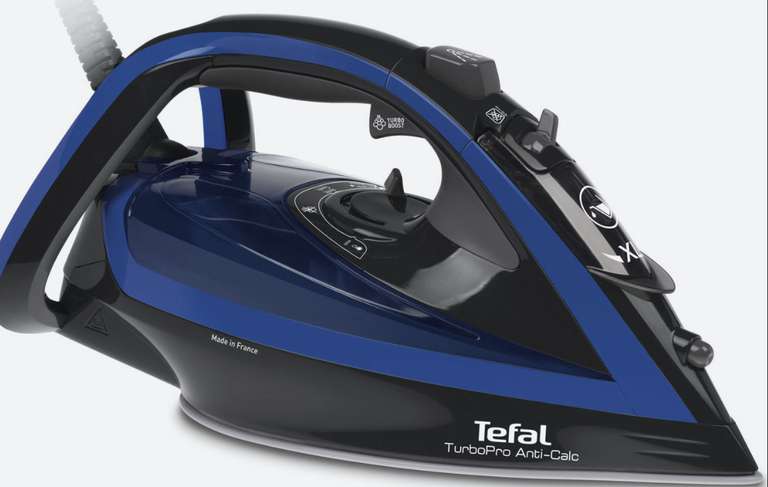 Утюг Tefal Turbo Pro Anti-Calc FV5688E0, черный, синий