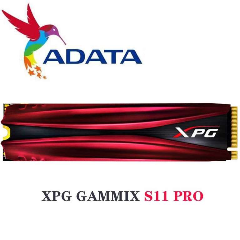 Накопитель SSD ADATA XPG GAMMIX S11 Pro PCIe Gen3x4 M.2 2280, 512 ГБ (3480₽ с купоном)