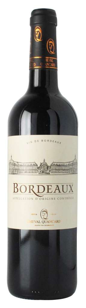 Вино Cheval Quancard Bordeaux Superieur AOC, красное сухое, 13.5%, 0.75 л
