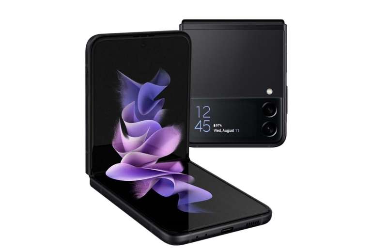 Смартфон Samsung Galaxy Z Flip3 256GB Black (со скидкой по акции Trade-in, Galaxy Watch4 в подарок)