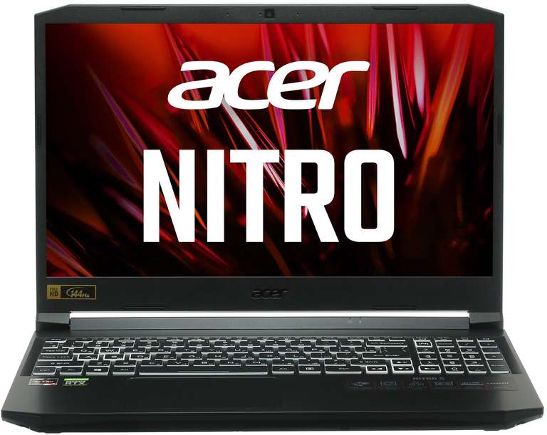 Ноутбук Acer Nitro 5 AN515-45-R44U, 15.6", Full HD, IPS, AMD Ryzen 7 5800H, RAM 16 ГБ, SSD 512 ГБ, без ОС