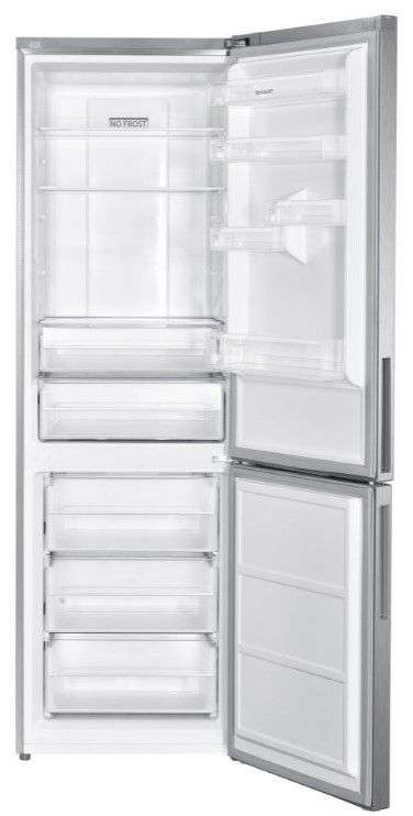Холодильник с морозильником Sharp SJB350XSIX, А++