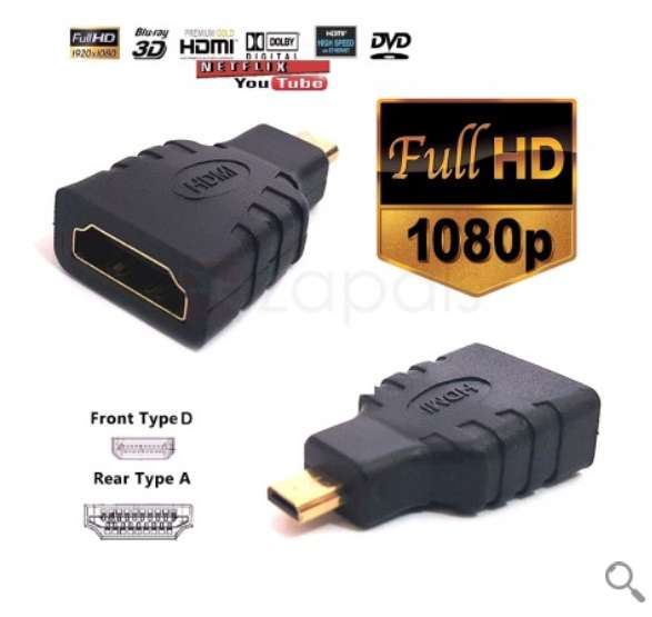 БЕСПЛАТНО Переходник HDMI Female на Micro HDMI Male позолоченный