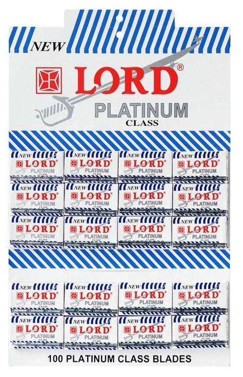 Лезвия для Т-образного станка Lord Platinum Class, 100 шт. (328₽ с промокодом и заказе от 5000₽)