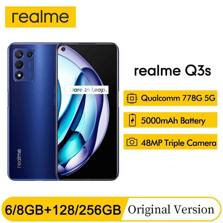 Смартфон Realme Q3s 6+128 Гб, snapdragon 778 (с купоном на 2500₽ за 13325₽)