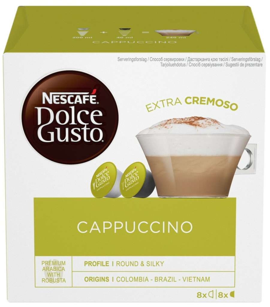 Акция 4=3 на Кофе в капсулах Nescafe Dolce Gusto (например 4 упаковки Cappuccino по 16 шт.)