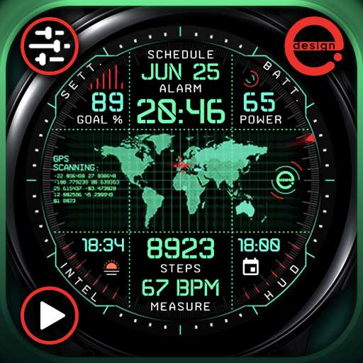 [Android] INTEL HUD animated watch face