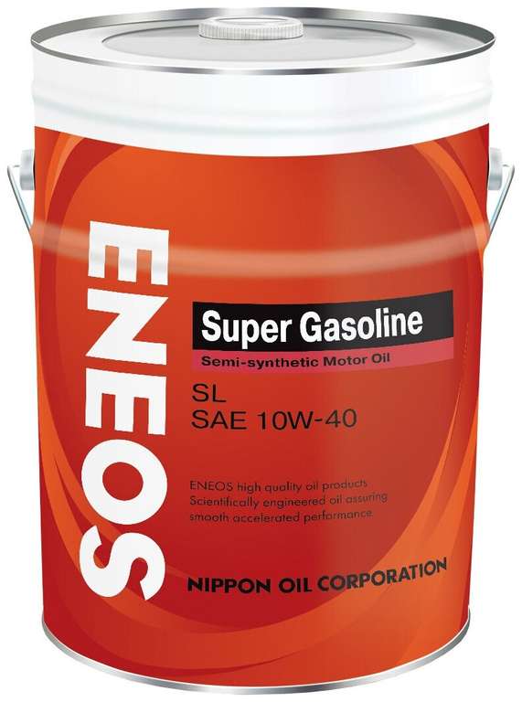 Полусинтетическое моторное масло ENEOS Super Gasoline SL 10W-40, 20 л