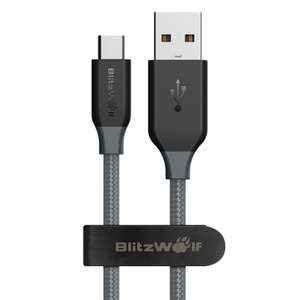 Зарядный кабель BlitzWolf USB Type-C (в плетенке)