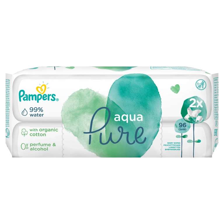 Детские влажные салфетки Pampers Aqua Pure, 96 шт.