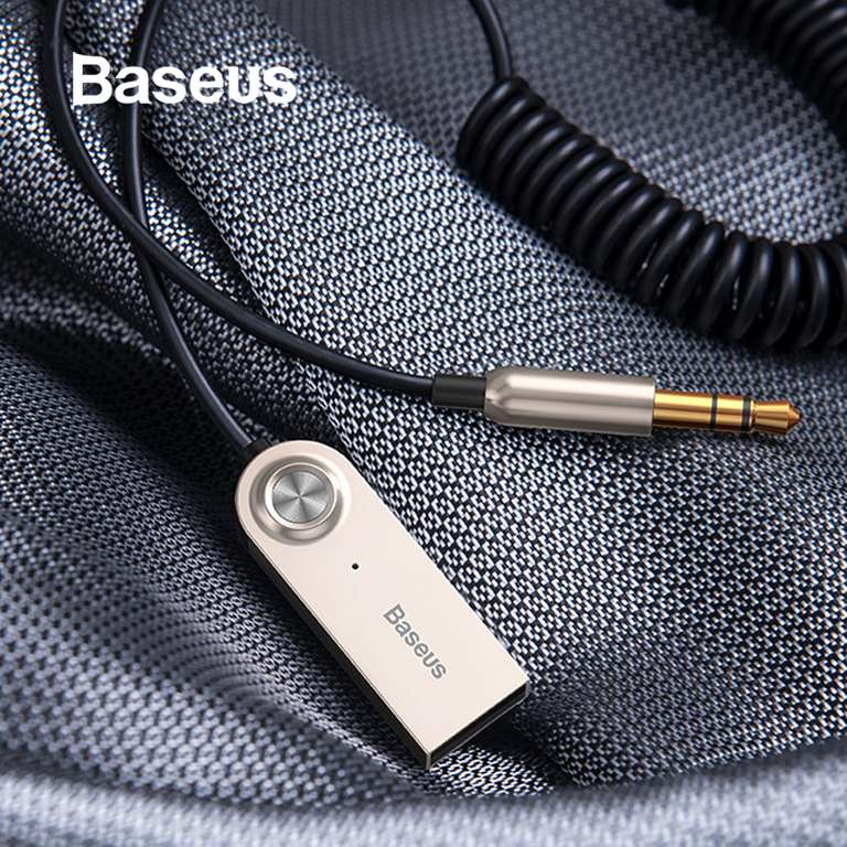 Универсальный авто адаптер Baseus Wireless Bluetooth 5.0 AUX 3.5mm за 8.99$