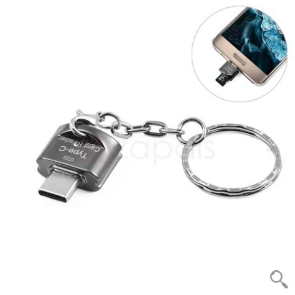 Брелок-адаптер Micro SD-USB Type C за $0.99