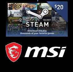 $20 (~1300 р.) на Steam от MSI за отзыв