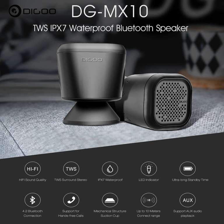Водонепроницаемая колонка DIGOO DG-MX10. Цена 1235р.