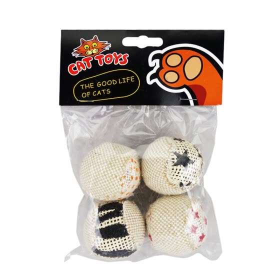 Тряпичные шарики Tiantian Cat 4 шт наполнитель песок за 0.99$