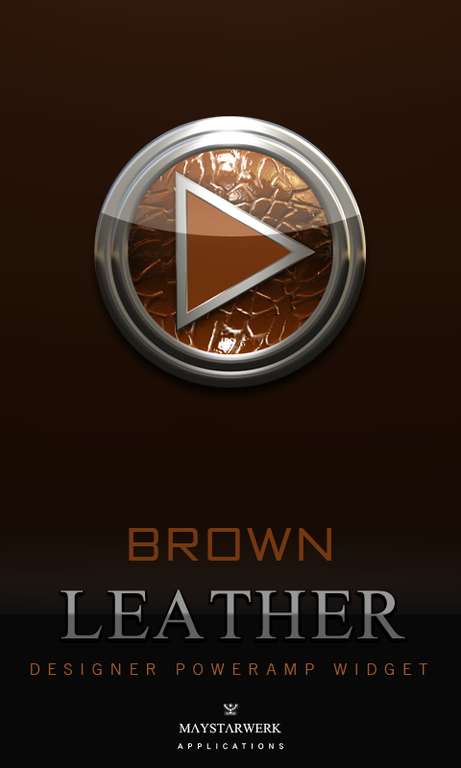 Poweramp Widget Brown Leather на Android бесплатно