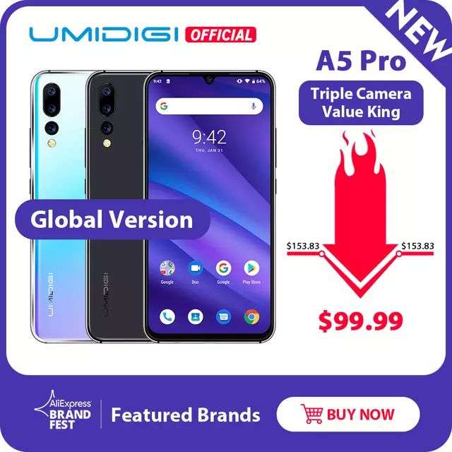 Глобальная версия UMIDIGI A5 PRO