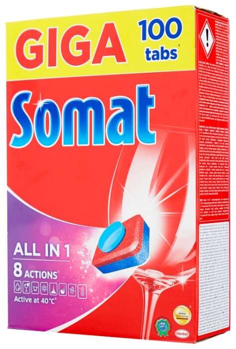 Somat All in 1 таблетки для посудомоечной машины 100 шт.