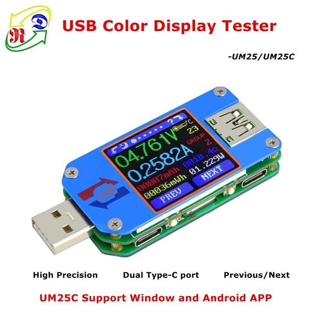 Акция на новую версию умных USB тестеров UM25C/UM25 от Ruideng Technologies