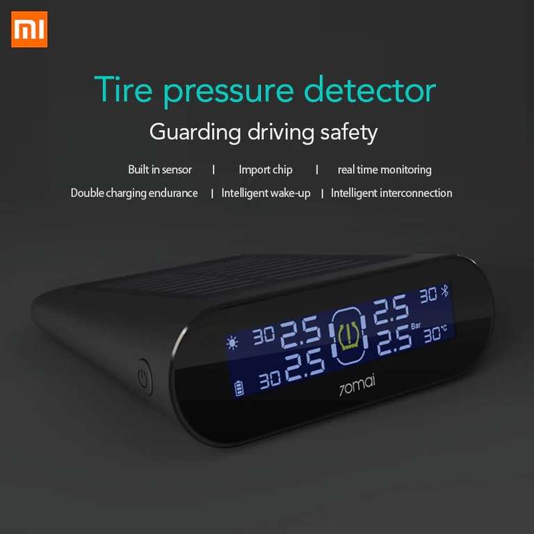 Прибор для мониторинга давления в шинах Xiaomi 70mai TPMS по цене 51.99$