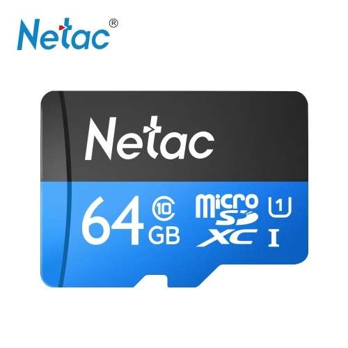 Карта памяти Micro SDXC Netac P500 Class 10 64GB за 8.59$