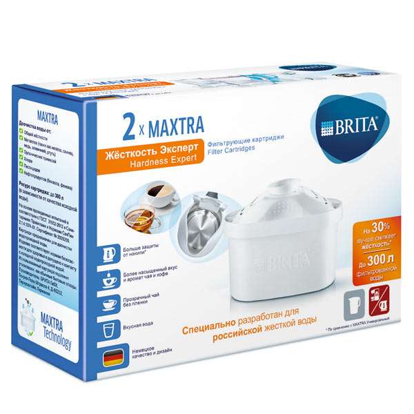 Дополнительные -30% на все фильтры для воды Brita (напр. Brita Maxtra Hardness Expert Pack 2)