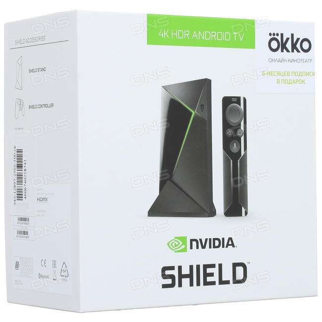 Nvidia shield TV + okko 6 мес.