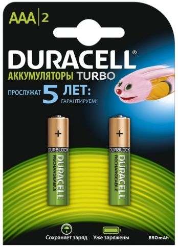 Аккумулятор Duracell HR03-2BL 850mAh