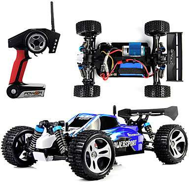 RC WL Toys A959 2.4G 4WD High Speed Drift Off Road  Buggy 1:18 Brush Electric 45 KM/H за 39.99$