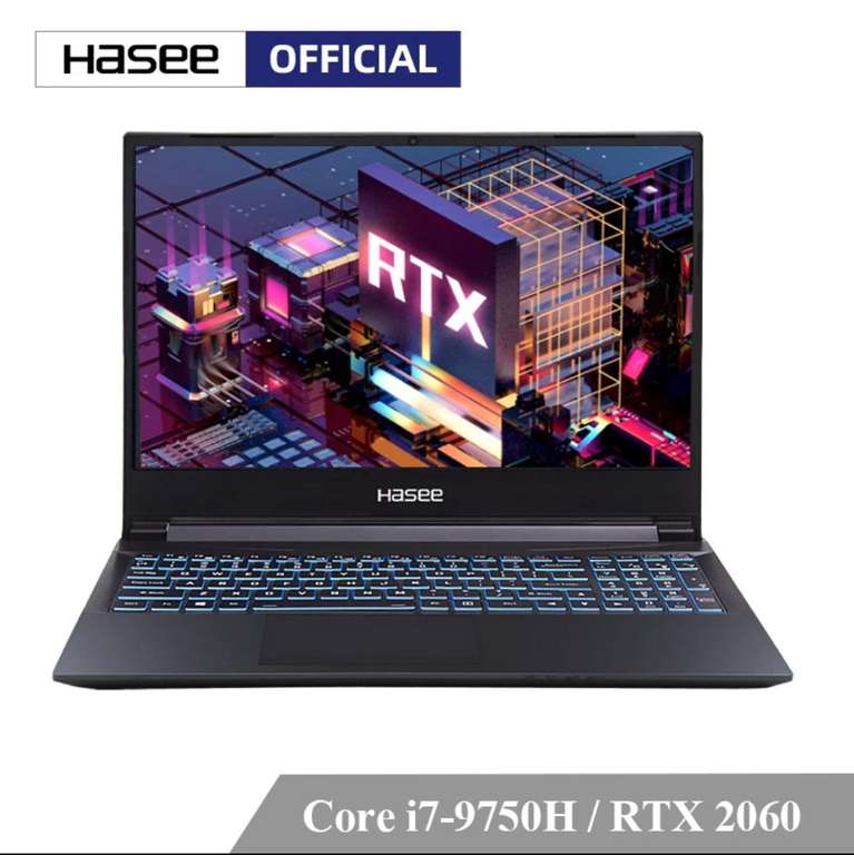 Игровой ноутбук Hasee Z8-CT7NA (Intel Core I7-9750H + RTX 2060 6Gb GDDR6)