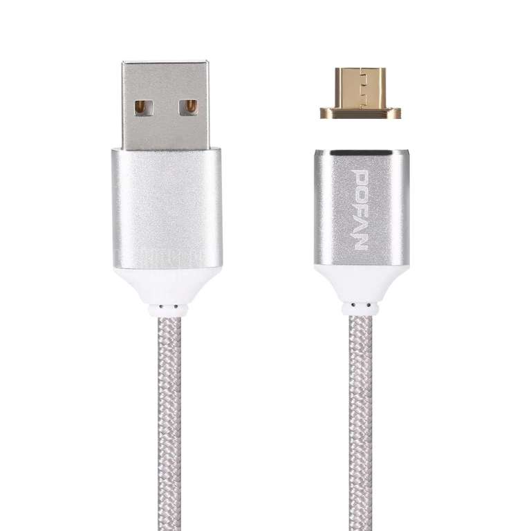 Магнитный Micro USB кабель POFAN P11 в оплетке за $1.09