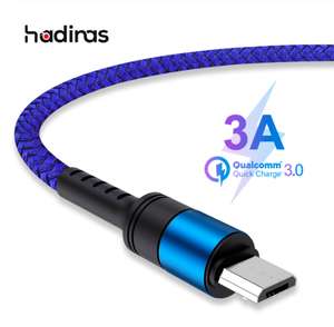 2 Micro USB кабеля 3A QC3.0 (25см)