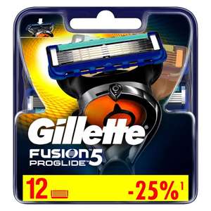 12 сменных лезвий для Gillette Fusion ProGlide