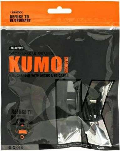 Сетевое зарядное устройство Kumo microUSB (черный)