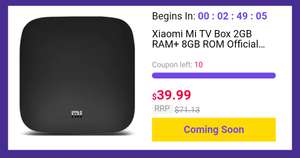 Xiaomi Mi TV Box 2GB RAM + 8GB ROM (10 промокодов 29 августа)