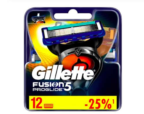 Сменные кассеты для бритья Gillette Fusion ProGlide (12 шт.)