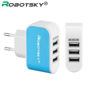 Robotsky,  трёх-портовое зарядное USB-устройство.