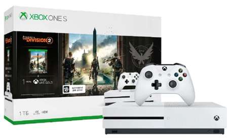 Игровая приставка Xbox One S 1 ТБ (Division 2 + Gamepass + Live на месяц)