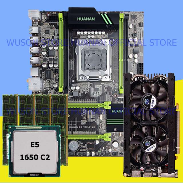 материнская плата HUANAN Ver2.49 X79+Xeon E5 1650 C2+DDR3 4*8 гб+GTX760 4гб