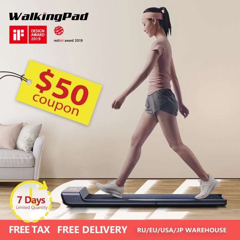 WalkingPad A1 умная электрическая складная беговая дорожка для дома.$349