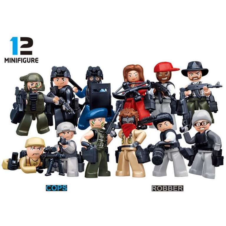 1 фигурка "копы и разбойники" по тематике LEGO 0.69$