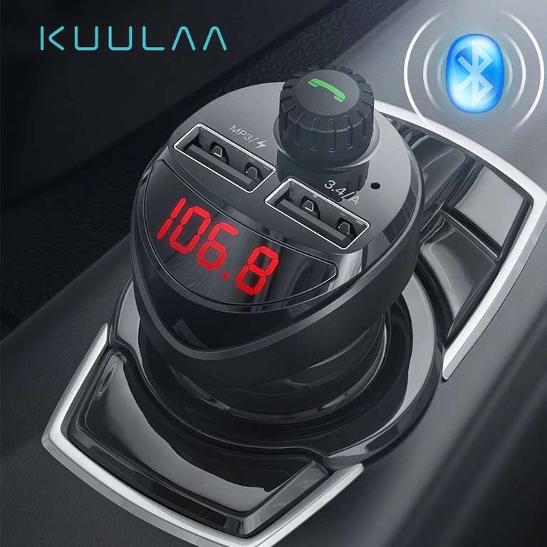 Автомобильное зарядное устройство с FM-передатчиком KUULAA